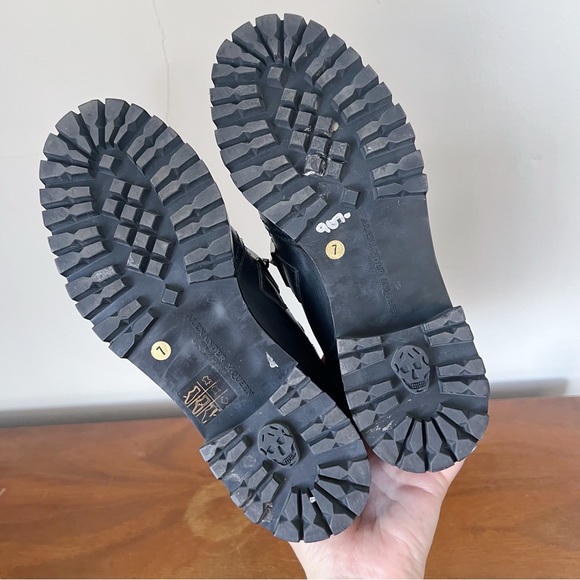 Alexander McQueen • black calfskin boot chunky silver metal studded moto - Picture 12 of 16